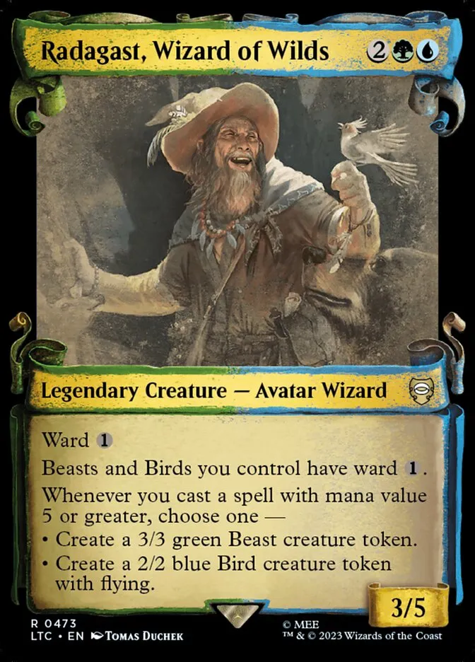 2023 Tales of Middle-earth Commander Radagast, Wizard of Wilds #473 rare card image