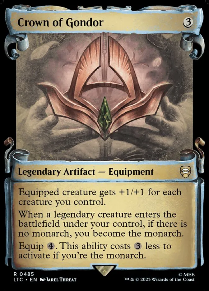 2023 Tales of Middle-earth Commander Crown of Gondor #485 rare card image