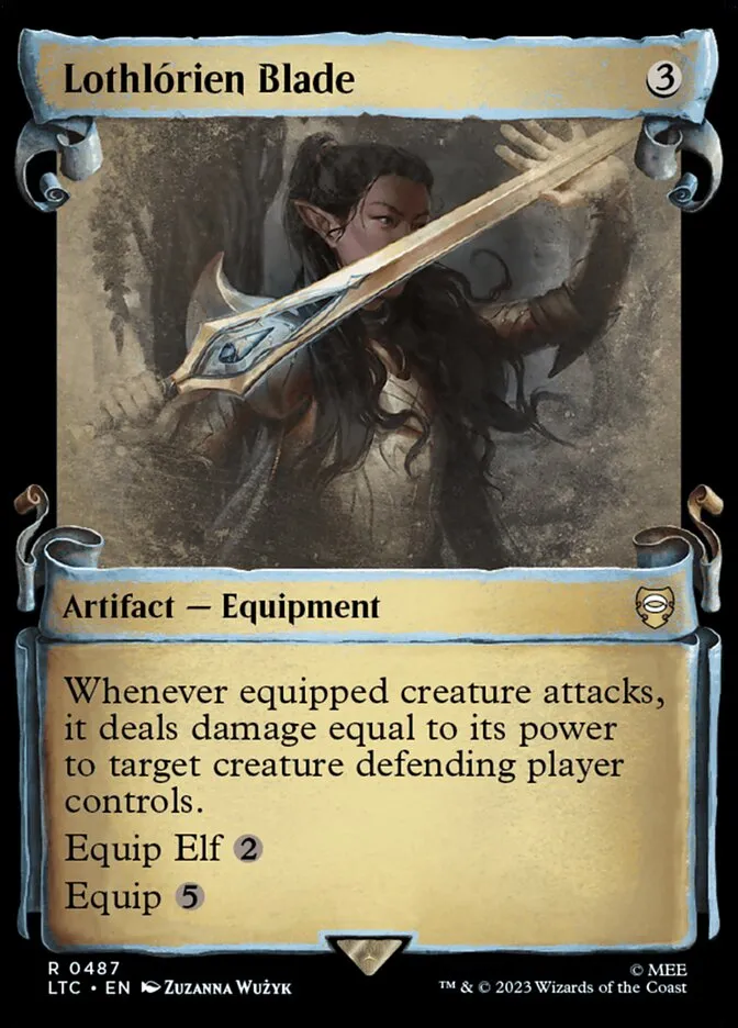 2023 Tales of Middle-earth Commander Lothlórien Blade #487 rare card image