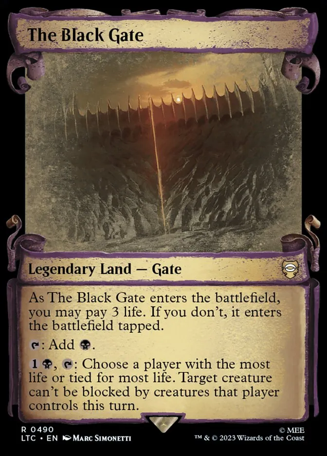 2023 Tales of Middle-earth Commander The Black Gate #490 rare card image