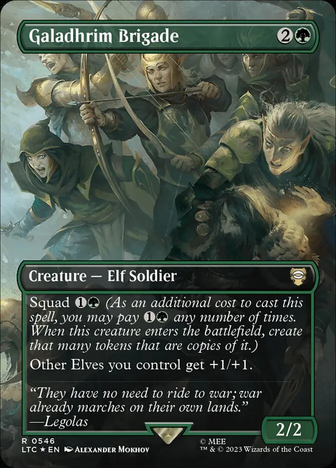 2023 Tales of Middle-earth Commander Galadhrim Brigade #546 rare card image