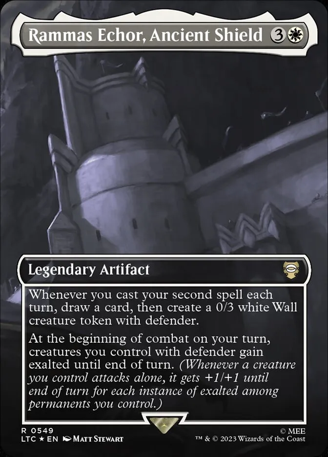 2023 Tales of Middle-earth Commander Rammas Echor, Ancient Shield #549 rare card image