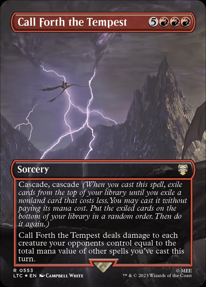 2023 Tales of Middle-earth Commander Call Forth the Tempest #553 rare card image