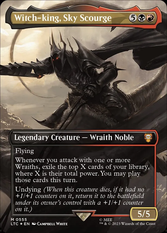 2023 Tales of Middle-earth Commander Witch-king, Sky Scourge #555 mythic card image