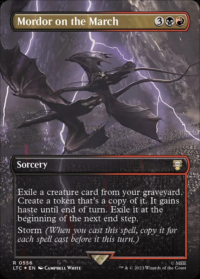2023 Tales of Middle-earth Commander Mordor on the March #556 rare card image