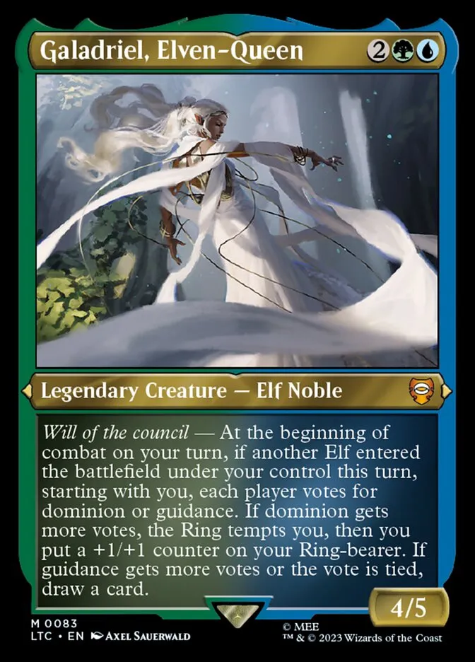 2023 Tales of Middle-earth Commander Galadriel, Elven-Queen #83 mythic card image