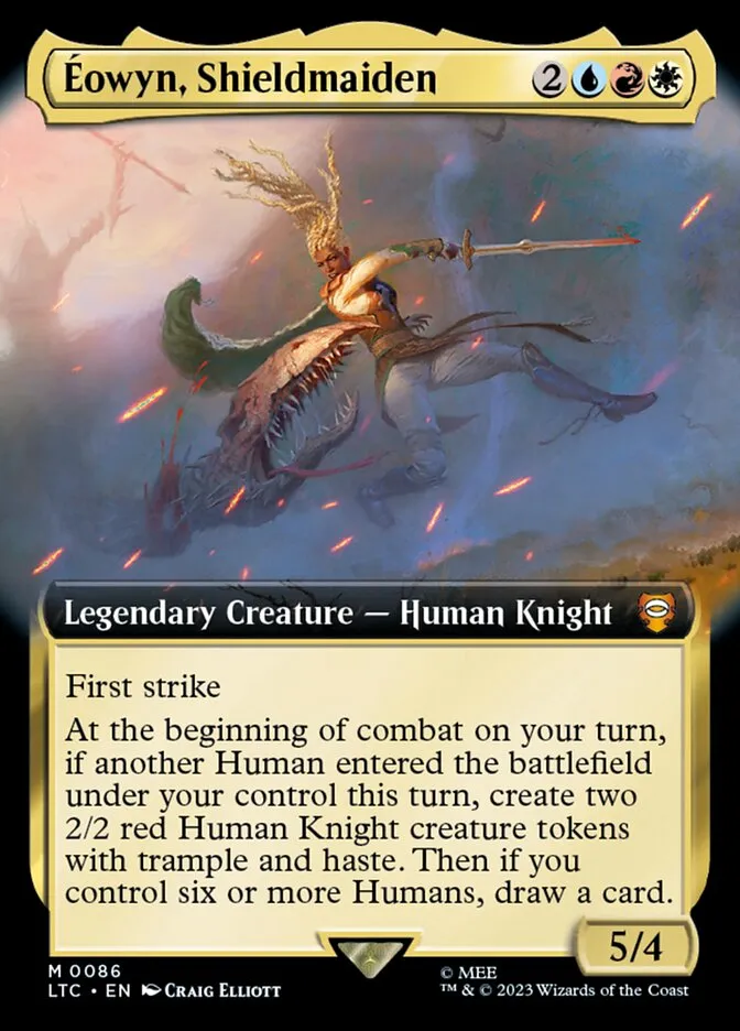 2023 Tales of Middle-earth Commander Éowyn, Shieldmaiden #86 mythic card image