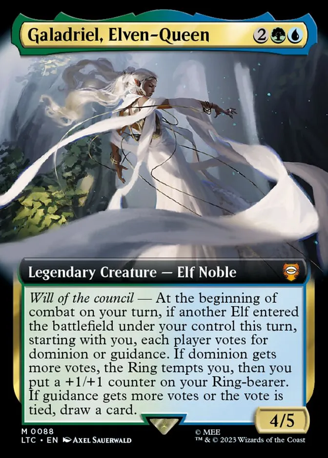 2023 Tales of Middle-earth Commander Galadriel, Elven-Queen #88 mythic card image
