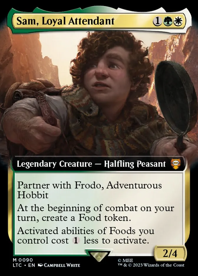 2023 Tales of Middle-earth Commander Sam, Loyal Attendant #90 mythic card image