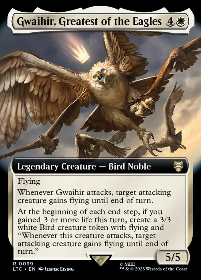 2023 Tales of Middle-earth Commander Gwaihir, Greatest of the Eagles #99 rare card image