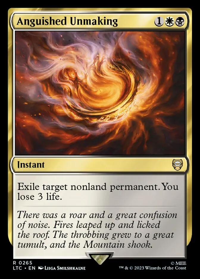 2023 Tales of Middle-earth Commander Anguished Unmaking #265 rare card image
