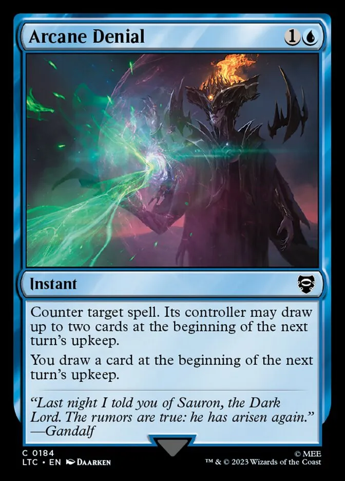 2023 Tales of Middle-earth Commander Arcane Denial common #184 common card image