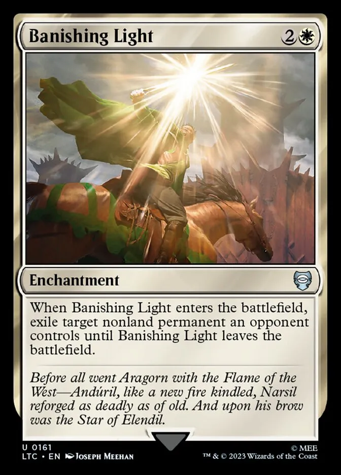 2023 Tales of Middle-earth Commander Banishing Light #161 uncommon card image