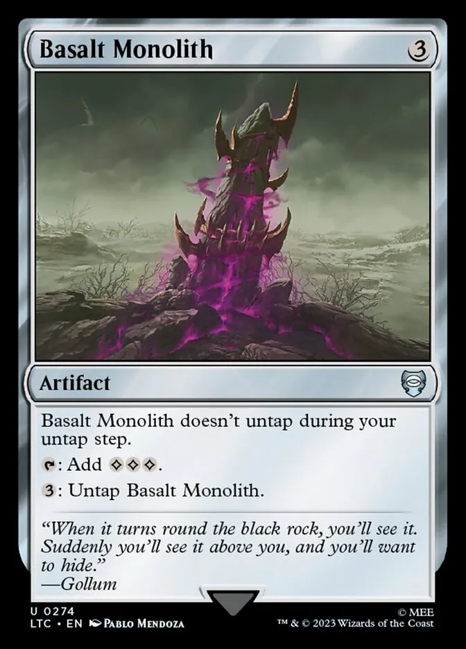 2023 Tales of Middle-earth Commander Basalt Monolith #274 uncommon card image