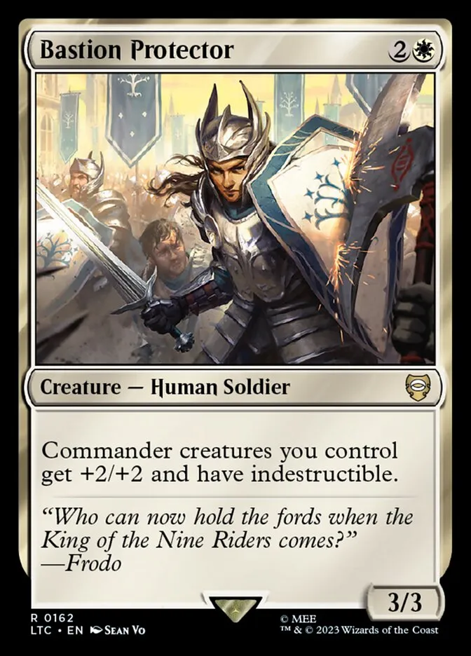 2023 Tales of Middle-earth Commander Bastion Protector #162 rare card image