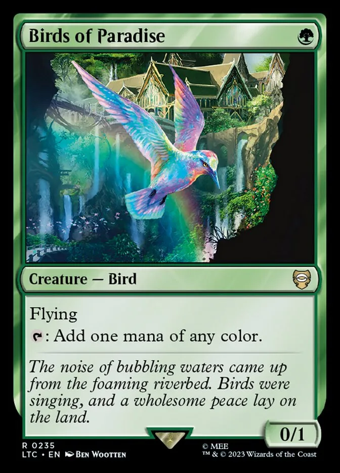2023 Tales of Middle-earth Commander Birds of Paradise #235 rare card image
