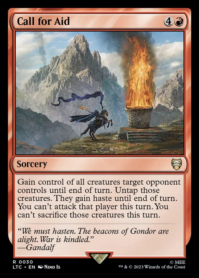 2023 Tales of Middle-earth Commander Call for Aid #30 rare card image