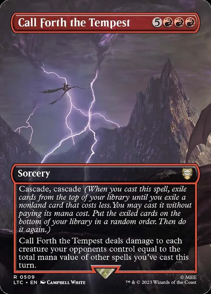 2023 Tales of Middle-earth Commander Call Forth the Tempest #509 rare card image