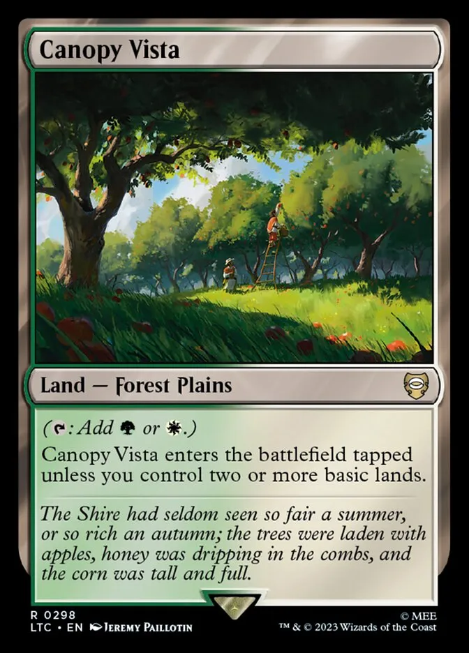 2023 Tales of Middle-earth Commander Canopy Vista #298 rare card image