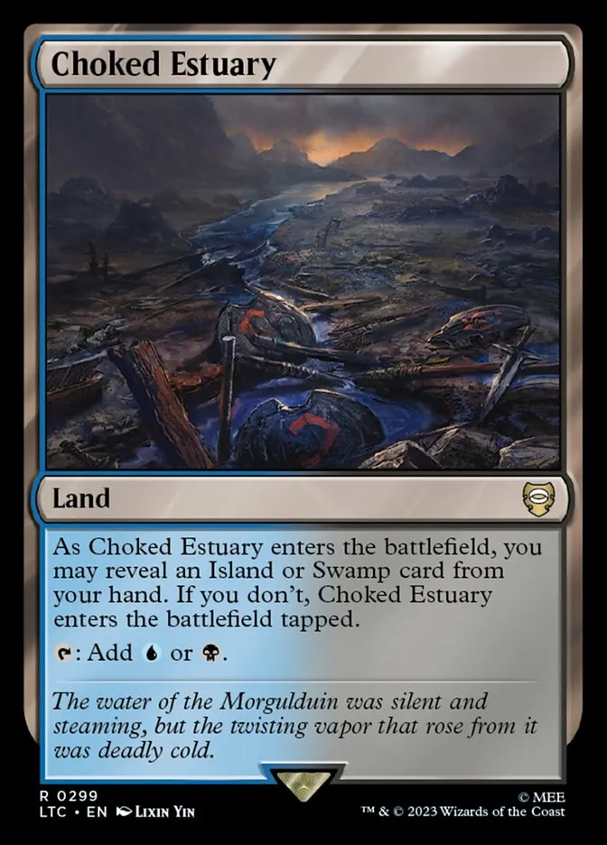 2023 Tales of Middle-earth Commander Choked Estuary #299 rare card image