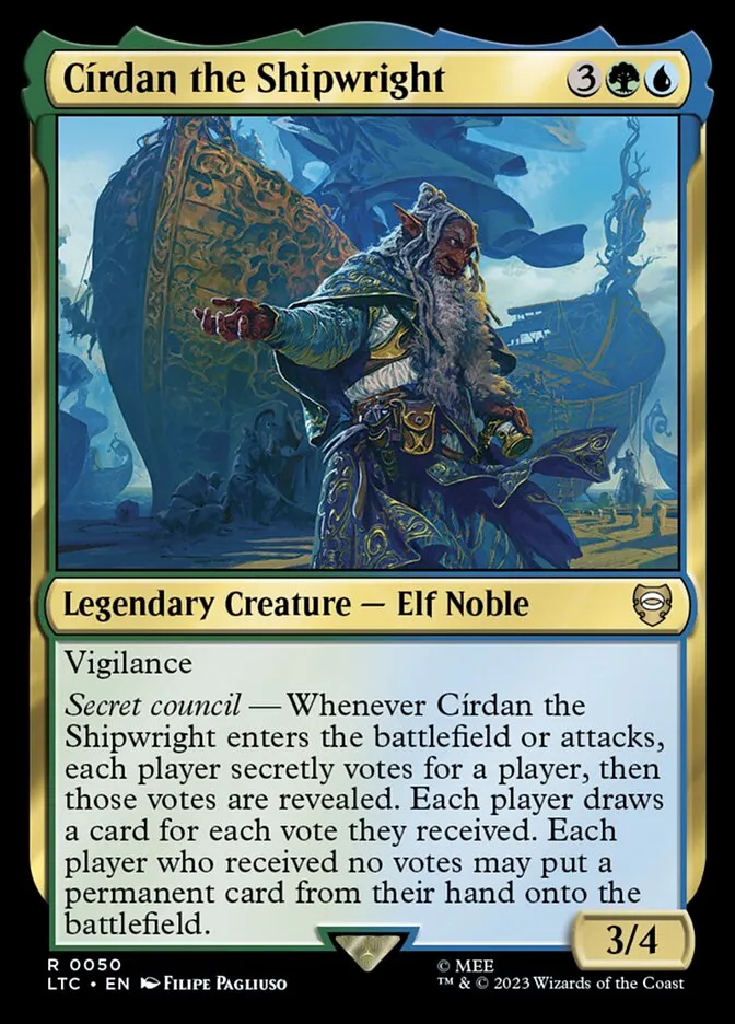 2023 Tales of Middle-earth Commander Círdan the Shipwright #50 rare card image