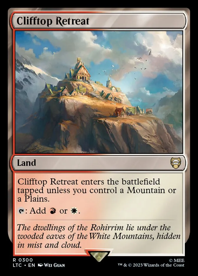 2023 Tales of Middle-earth Commander Clifftop Retreat #300 rare card image