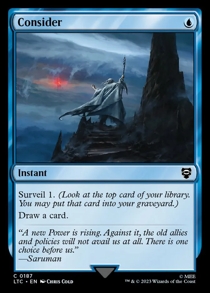 2023 Tales of Middle-earth Commander Consider common #187 common card image