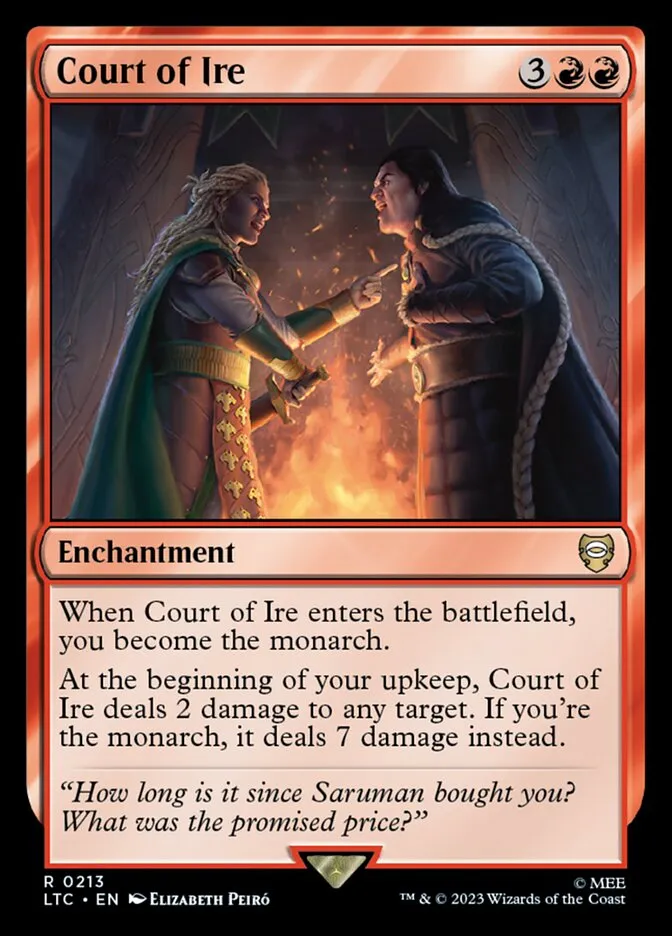 2023 Tales of Middle-earth Commander Court of Ire #213 rare card image