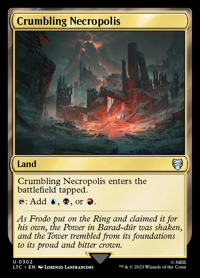 2023 Tales of Middle-earth Commander Crumbling Necropolis #302 uncommon card image