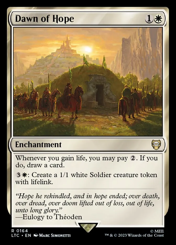 2023 Tales of Middle-earth Commander Dawn of Hope #164 rare card image