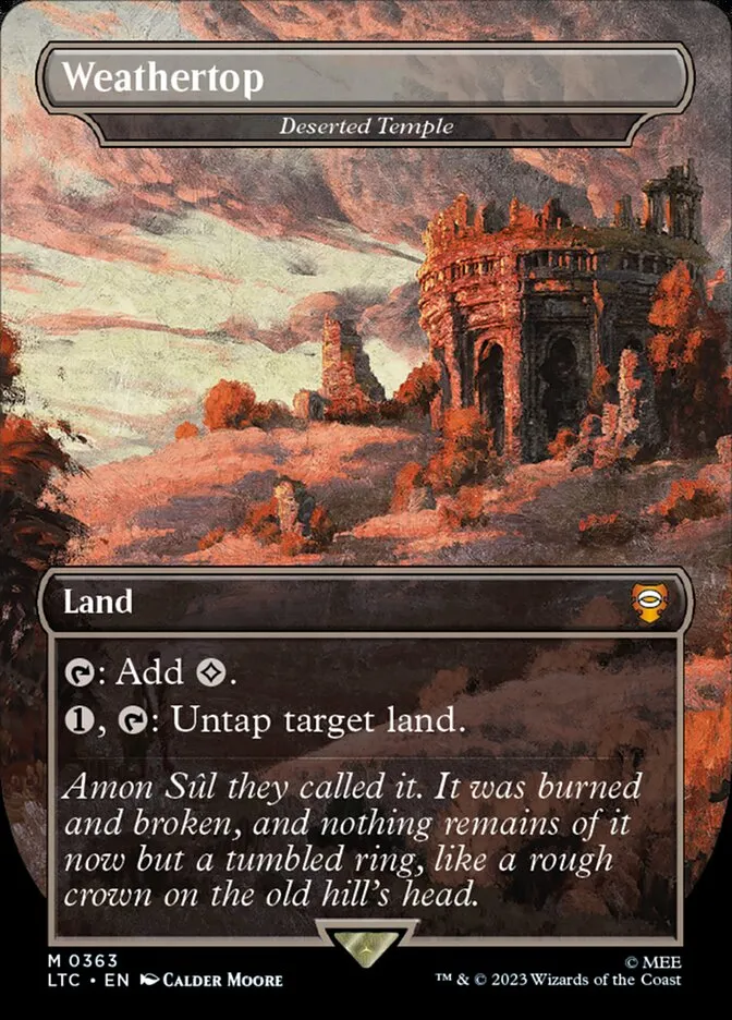 2023 Tales of Middle-earth Commander Deserted Temple #363 mythic card image