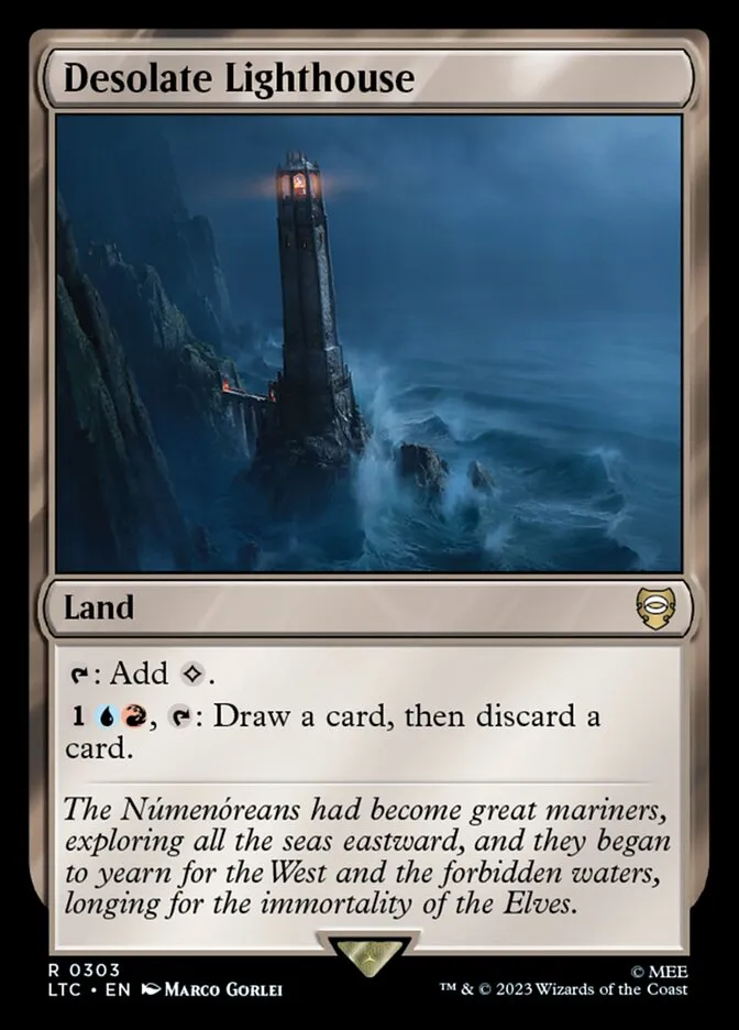 2023 Tales of Middle-earth Commander Desolate Lighthouse #303 rare card image