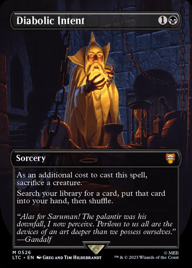 2023 Tales of Middle-earth Commander Diabolic Intent #526 mythic card image