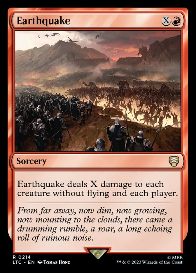 2023 Tales of Middle-earth Commander Earthquake #214 rare card image