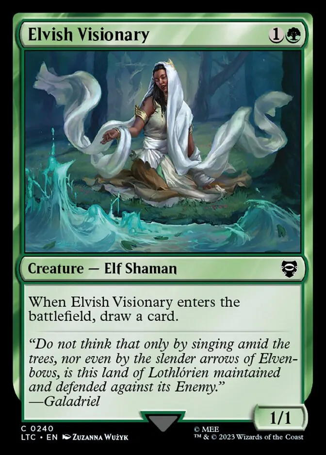 2023 Tales of Middle-earth Commander Elvish Visionary common #240 common card image