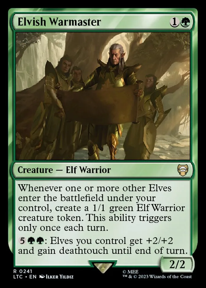 2023 Tales of Middle-earth Commander Elvish Warmaster #241 rare card image