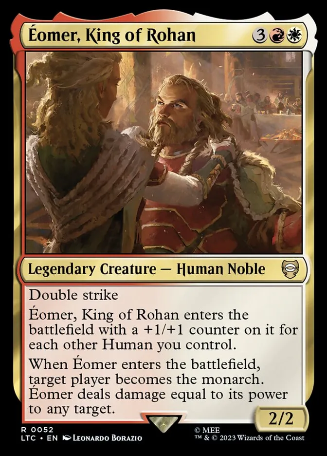 2023 Tales of Middle-earth Commander Éomer, King of Rohan #52 rare card image