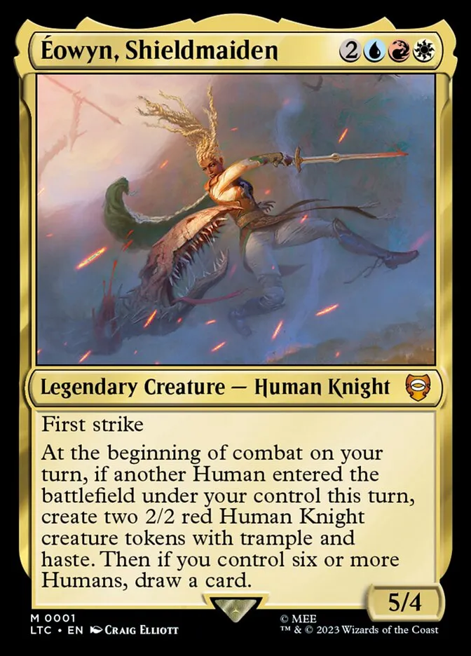 2023 Tales of Middle-earth Commander Éowyn, Shieldmaiden #1 mythic card image