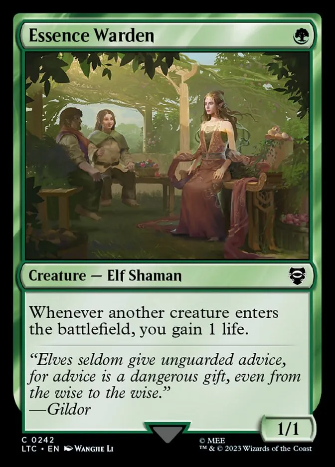2023 Tales of Middle-earth Commander Essence Warden common #242 common card image