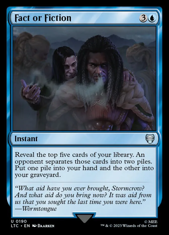 2023 Tales of Middle-earth Commander Fact or Fiction #190 uncommon card image