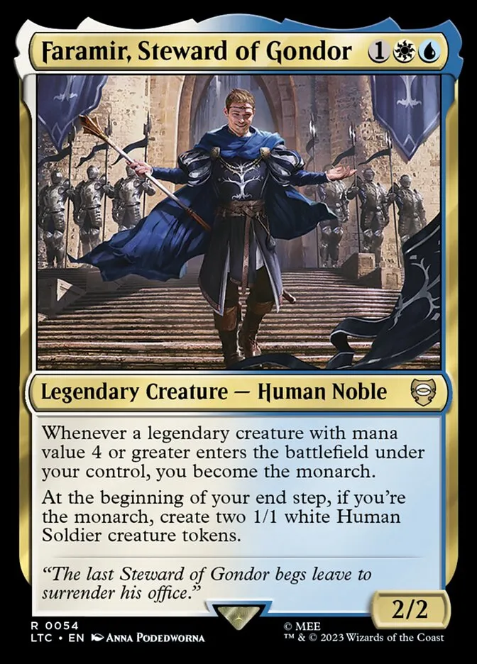 2023 Tales of Middle-earth Commander Faramir, Steward of Gondor #54 rare card image