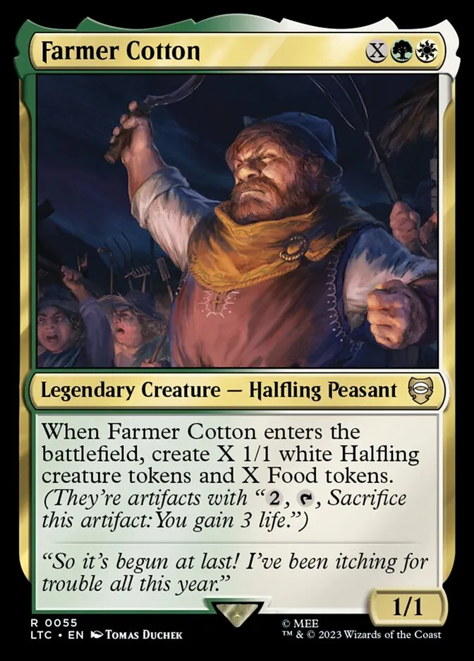 2023 Tales of Middle-earth Commander Farmer Cotton #55 rare card image