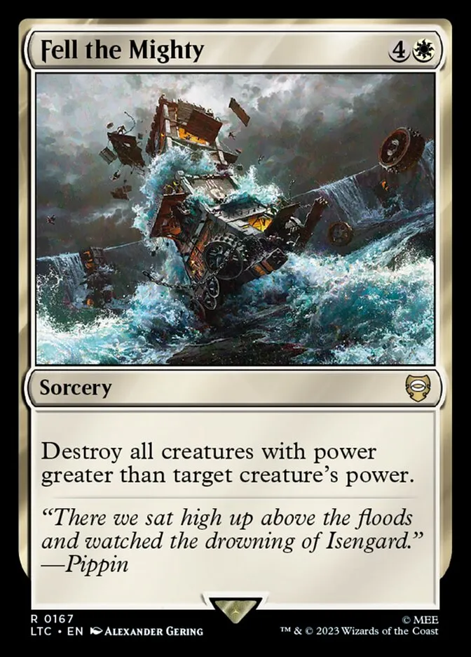 2023 Tales of Middle-earth Commander Fell the Mighty #167 rare card image