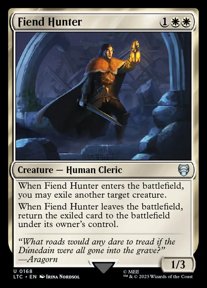 2023 Tales of Middle-earth Commander Fiend Hunter #168 uncommon card image