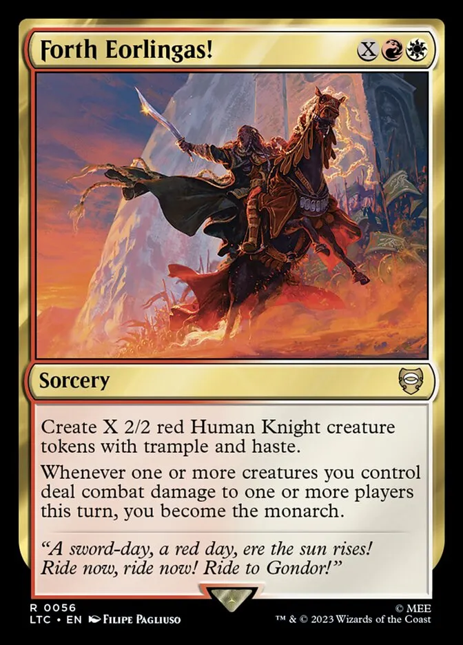 2023 Tales of Middle-earth Commander Forth Eorlingas! #56 rare card image