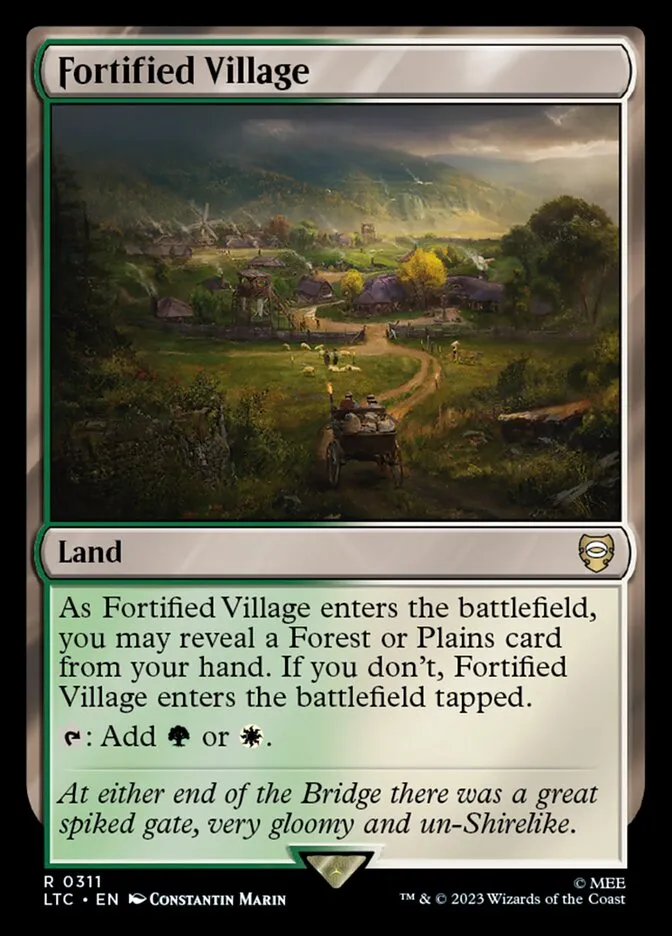 2023 Tales of Middle-earth Commander Fortified Village #311 rare card image