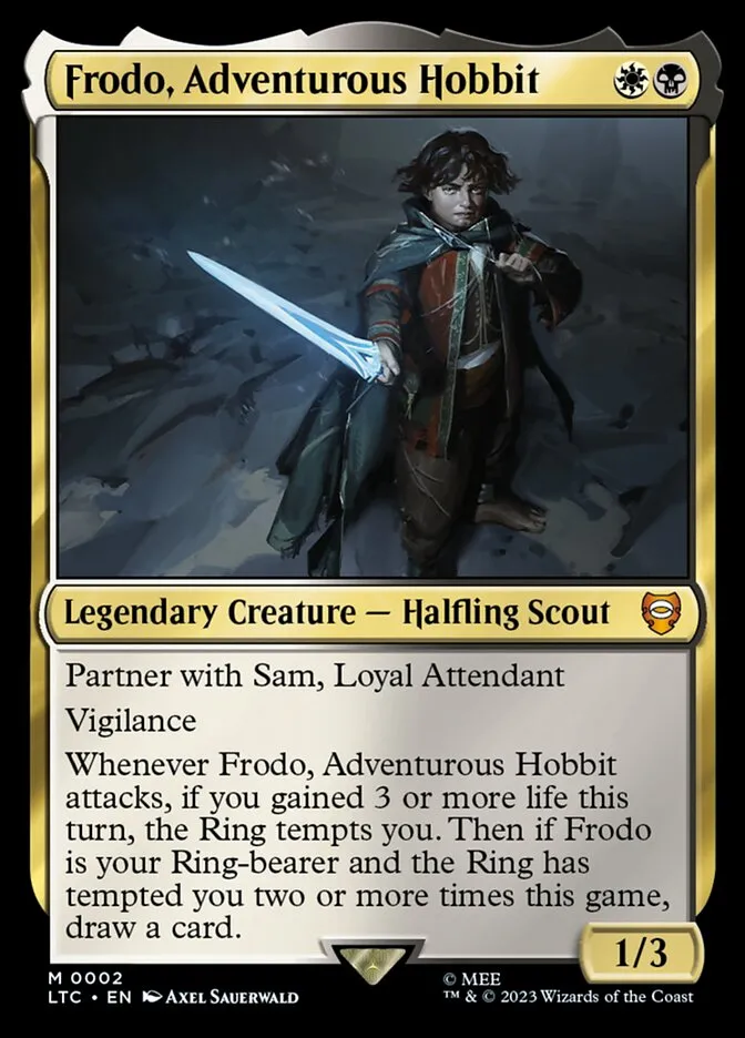 2023 Tales of Middle-earth Commander Frodo, Adventurous Hobbit #2 mythic card image