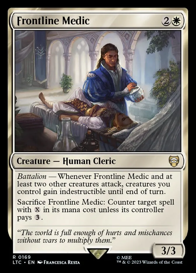 2023 Tales of Middle-earth Commander Frontline Medic #169 rare card image