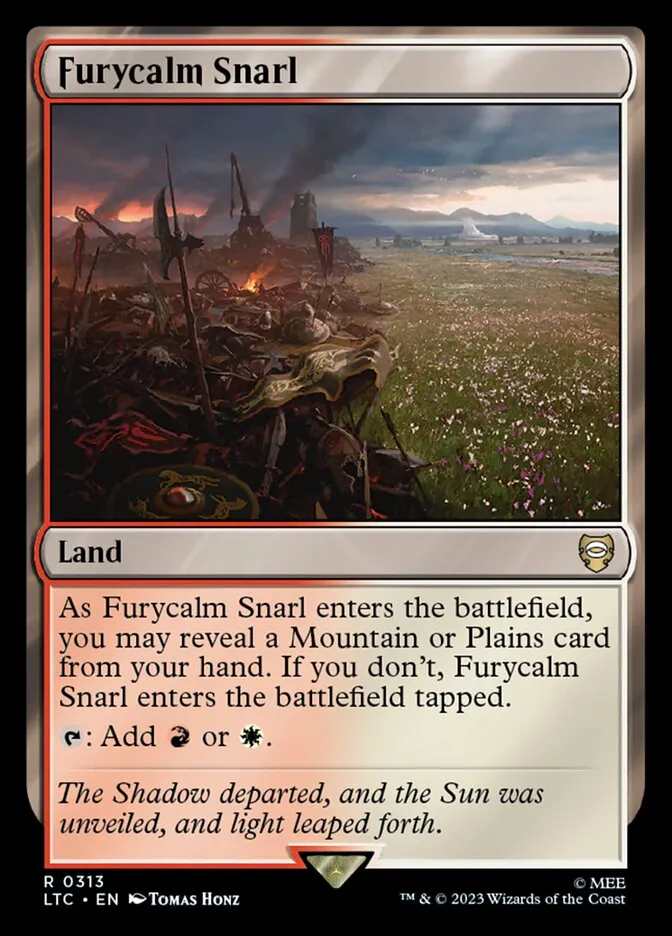 2023 Tales of Middle-earth Commander Furycalm Snarl #313 rare card image