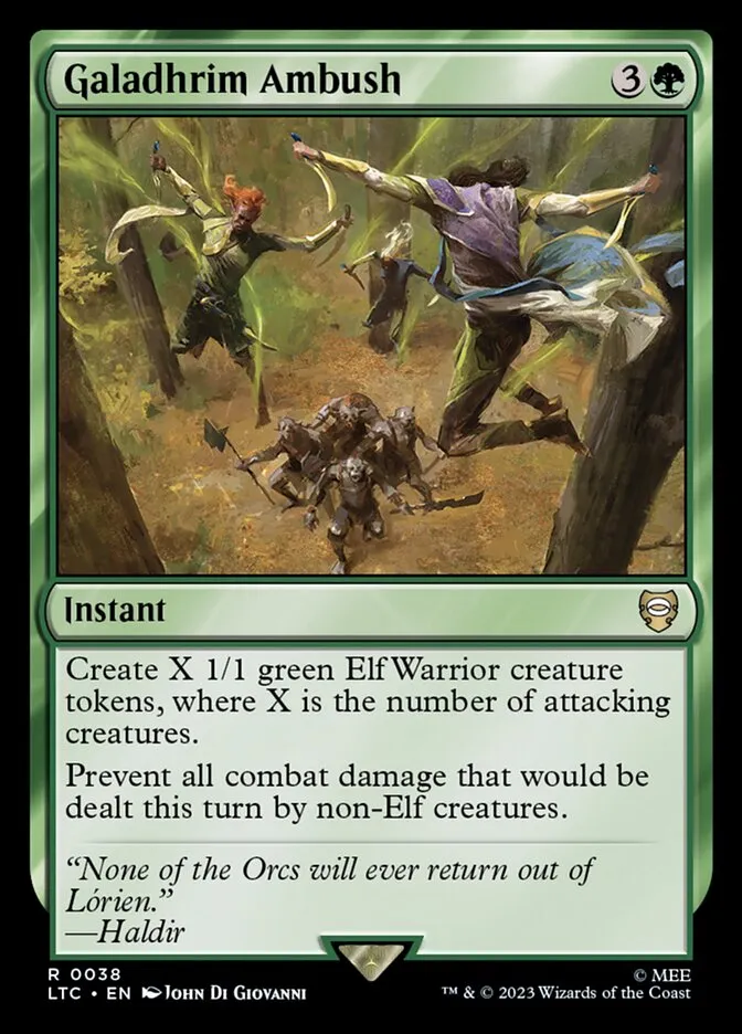2023 Tales of Middle-earth Commander Galadhrim Ambush #38 rare card image